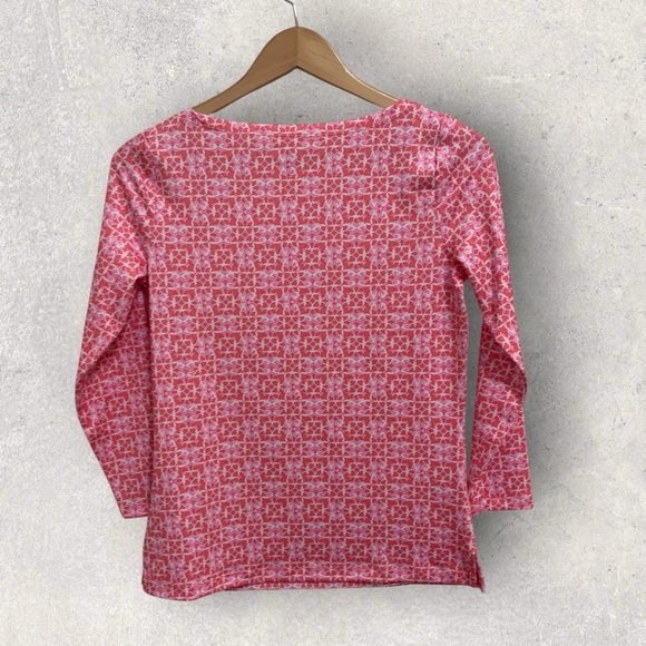 NWT vineyard vines printed sankaty boatneck top - Picture 5 of 7